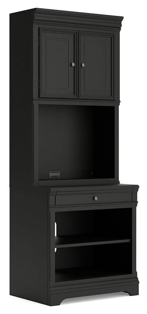 Beckincreek - Black - Bookcase With Door Hutch - Forward Furniture