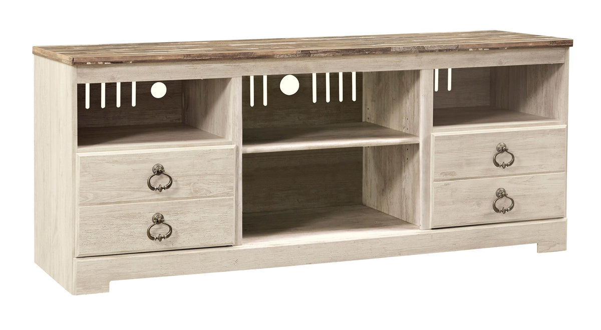 Willowton - TV Stand With Fireplace Option - Forward Furniture
