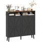 Shoe Storage Cabinet with 4 Flip Drawers, Farmhouse Narrow Shoe Cabinet, Holds Up to 24 Pairs, Black