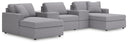 5 Pc. Pit Sectional With Storage Consoles