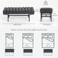 Bedroom Bench PU Leather End of Bed Bench with Cylindrical Seat and Metal Legs for Bedroom Living Room Hallway Black