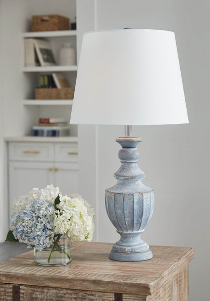 Cylerick - Antique Blue - Terracotta Table Lamp - Forward Furniture