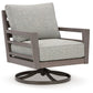 Hillside Barn - Gray / Brown - Swivel Lounge W/ Cushion