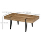 Rustic Coffee Table with Steel Hairpin Legs