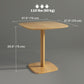 Dining Table for 4 People - Modern Kitchen Table with Wood-Effect Top, 27.6" x 27.6", Natural Wood