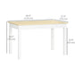 Kitchen Table, Dining Table for 4 to 6 People, 46.9" W x 27.6" D x 29.5" H, Oak