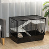 3-tier Hamster Cage, Guinea Pig Cage, Pet Chinchillas Play House Indoor with Accessories Food Dish Water Bottle, Ramps, 31.5