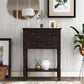 Narrow Console Table with 3 Storage Drawers, Bottom Shelf, Slim Sofa Table for Entryway, Living Room, 24" L x 13" W x 31" H, Dark Brown