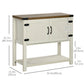 Farmhouse Storage Cabinet with Barn Doors - White