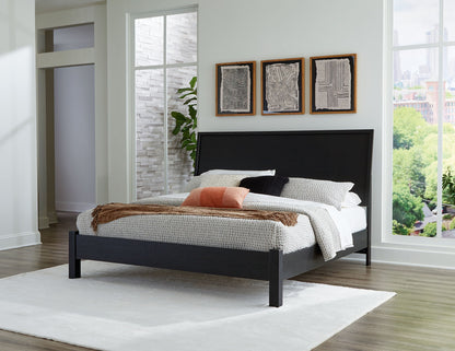 Danziar - King Panel Bed With Low Footboard - Black