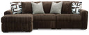 3 Pc. Sectional With LAF Corner Chaise And Armless Chair