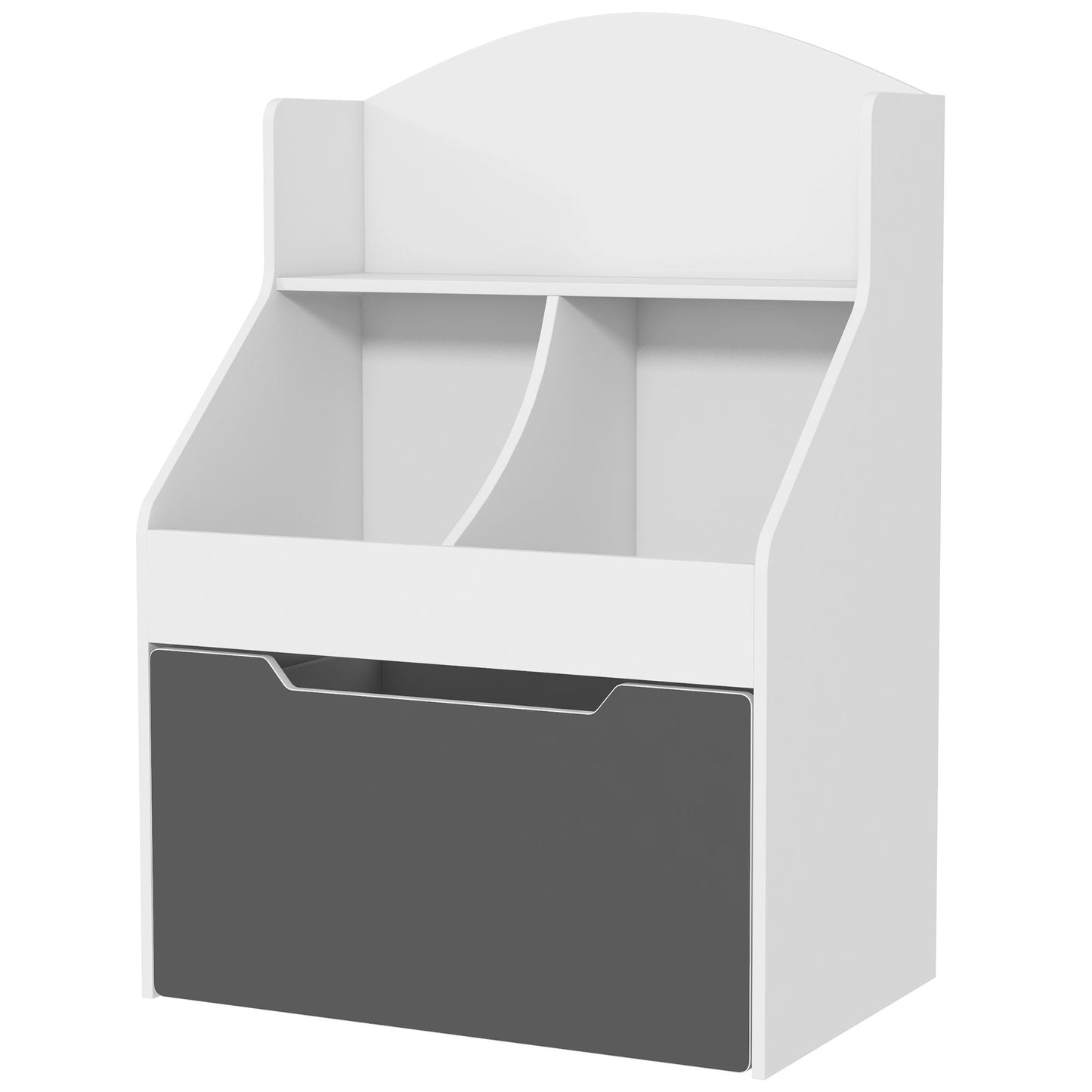 3 Tier Kids Bookcase with Drawer, 2 Storage Compartment, for Nursery, Playroom, Bedroom, Classroom, White