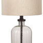 Bandile - Clear / Bronze Finish - Glass Table Lamp