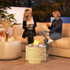 Smokeless Fire Pit, Portable Camping Bonfire Stove with Mat for Backyard Patio Picnic, Magnesium Oxide, Yellow