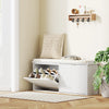Entryway Bench with Padded Seat and Flip-Drawers, Holds up to 529lbs, Shoe Storage Bench for 10 Pairs of Shoes, White