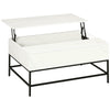 Lift Top Coffee Table with Hidden Storage - White