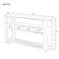 Large Entryway Console with 4 Drawers and 3-Tier Shelves, Sturdy Table with Metal Handlesand Adjustable Feet, 62'' L x 14'' W x 32'' H, White