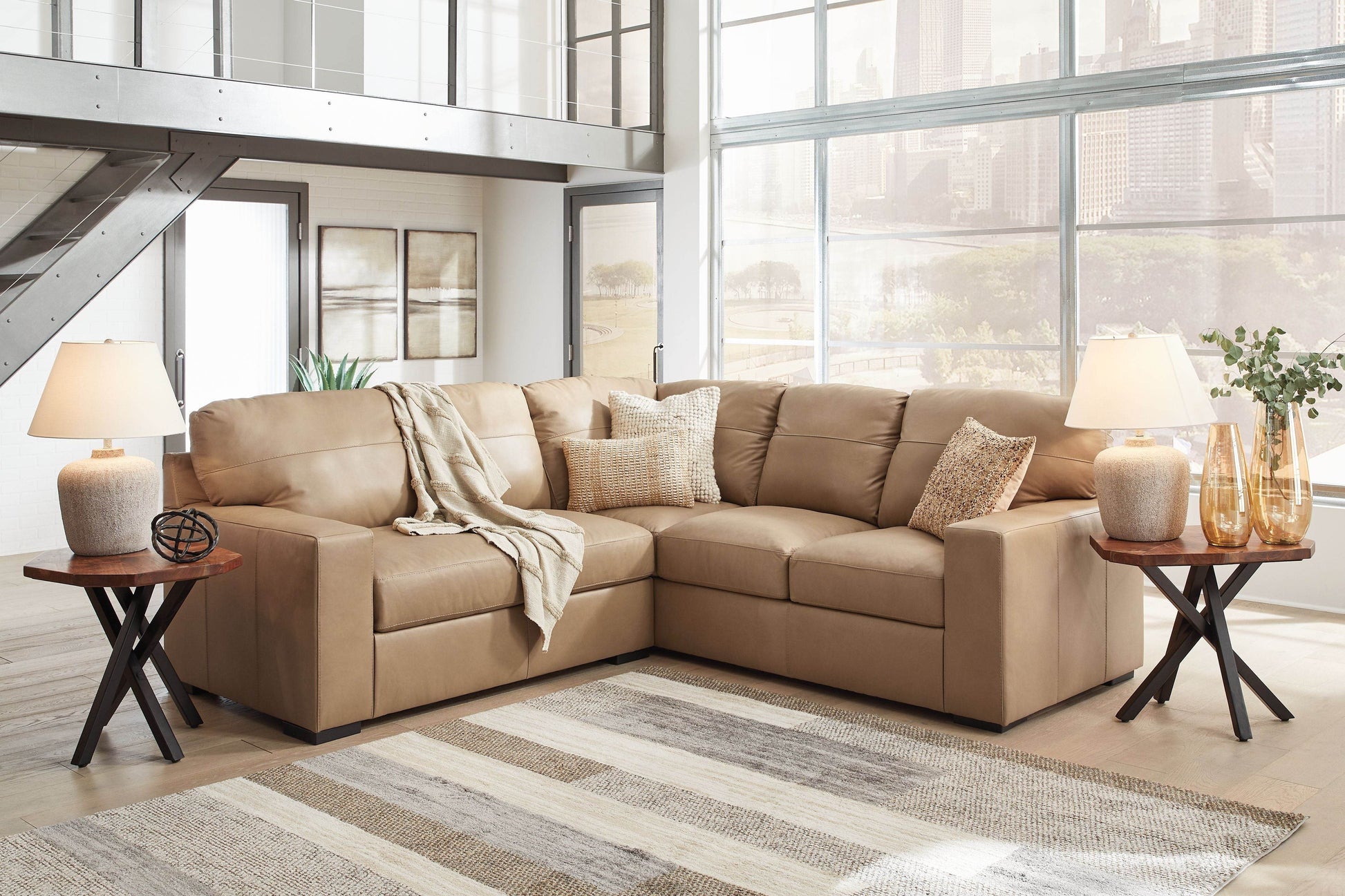 Bandon - Sectional - Leather Match - Forward Furniture