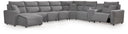 8 Pc. Power Reclining Sectional With LAF Power Chaise And Console