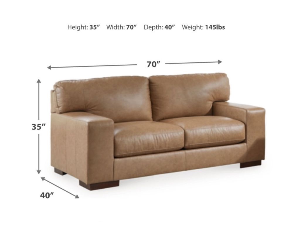 Lombardia - Tumbleweed - Loveseat - Leather Match