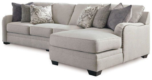 Dellara - 3-Piece Sectional With Raf Corner Chaise - Chalk