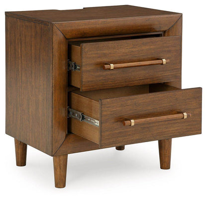 Lyncott - Brown - Two Drawer Night Stand - Forward Furniture