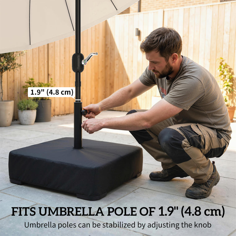 176 lbs Black Sand-Filled Cantilever Umbrella Base