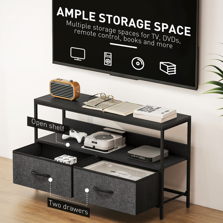 TV Stand with Charging Station and Linen Drawers