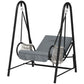 Rattan Hammock Chair with Stand Included, Hanging Swing Chair with Stand and Seat Cushion, Light Grey