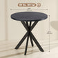 29" Round Dining Table with Steel Legs - Black