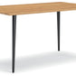 Gretlynn - Black / Natural - Rectangular Dining Room Table