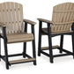 Fairen Trail - Barstool (Set of 2) - Black / Driftwood