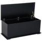 39.5" Storage Chest Bench with Flip-Top Lid - Black