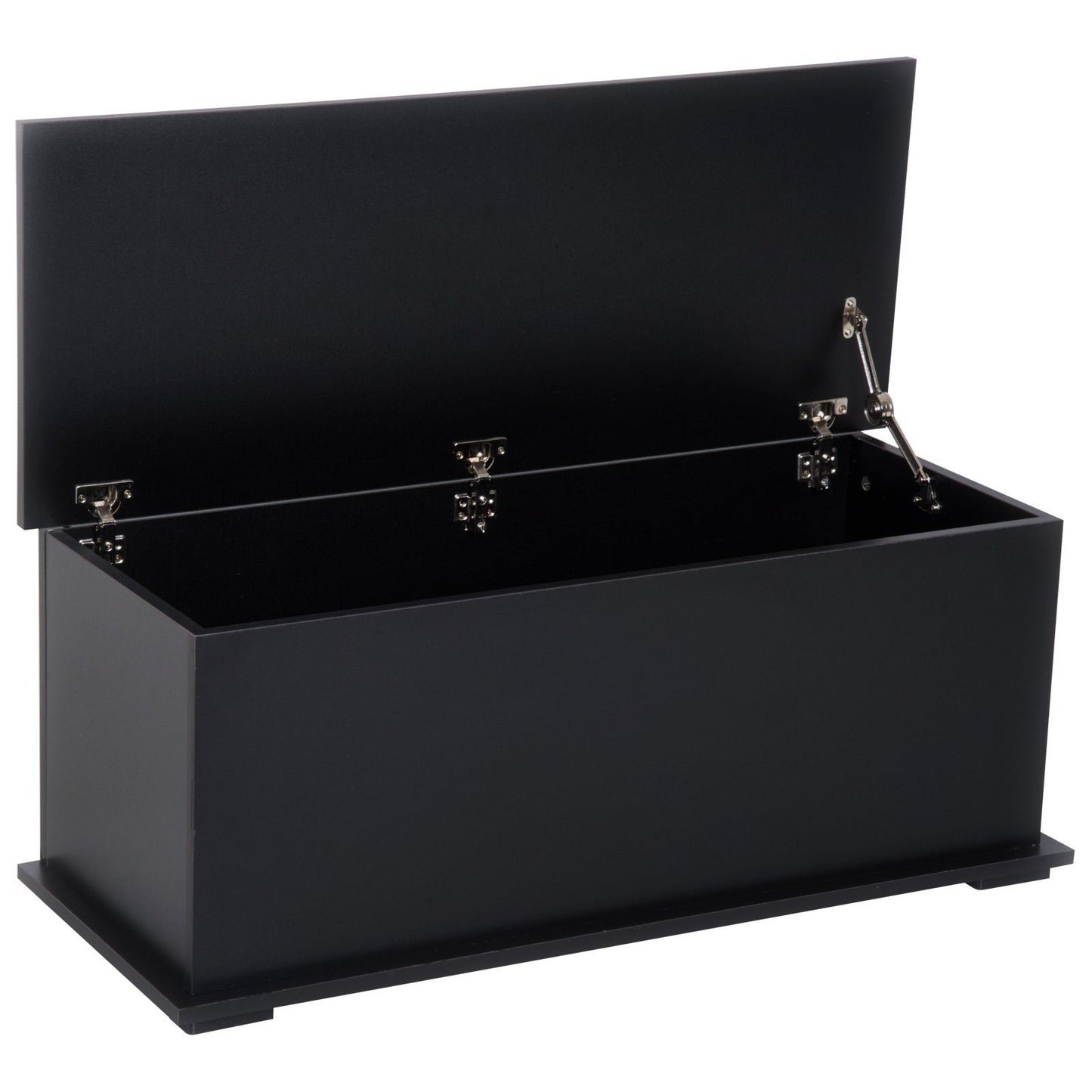 39.5" Storage Chest Bench with Flip-Top Lid - Black
