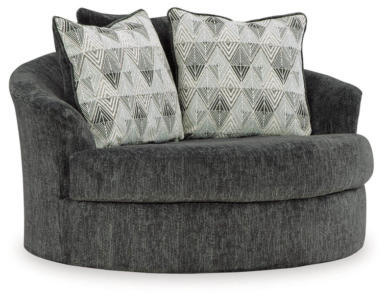 Biddeford - Shadow - Oversized Swivel Accent Chair - Forward Furniture