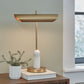 Rowleigh - Gold Finish / White - Marble Desk Lamp