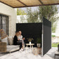 Retractable Double Side Awning, 79"x236" Patio Privacy Screen, UV Resistant, Waterproof Wind Screen, Black