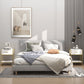 Nightstands Set of 2 with Drawer and Shelf - White