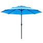 9FT 3 Tiers Patio Umbrella Outdoor Market Umbrella with Crank, Push Button Tilt for Deck, Backyard and Lawn, Sky Blue