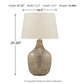 Mari - Gray / Gold Finish - Glass Table Lamp