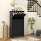 Narrow Shoe Storage with 3 Flip Drawers and Adjustable Shelves, Shoe Cabinet Organizer for 12 Pairs of Shoes, Black