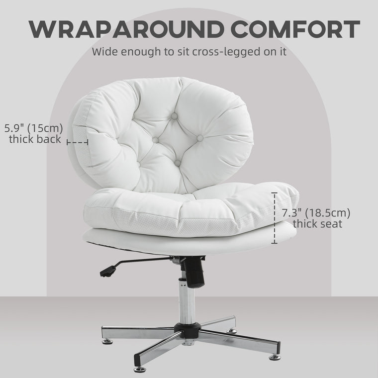 Armless Office Chair with Adjustable Height