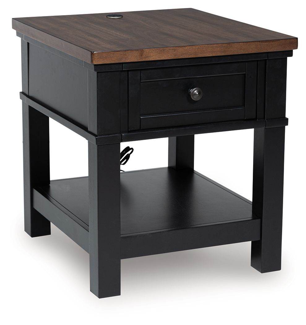 Wildenauer - Brown / Black - Rectangular End Table - Forward Furniture