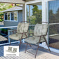 Set of 2 Garden Chair Cushions Seat Pad with Backrest for Sunbeds, Rocking Chairs, Loungers, Outdoor & Indoor Use
