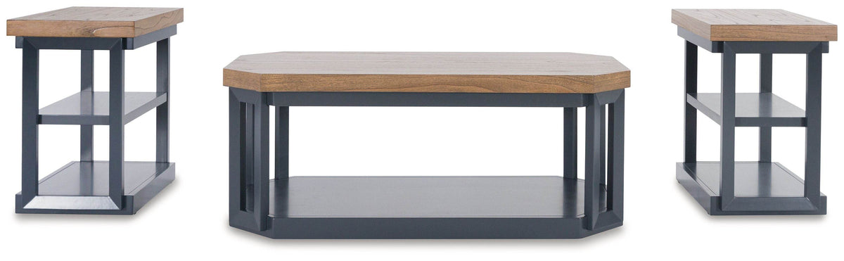 Landocken - Brown / Blue - Occasional Table Set (Set of 3) - Forward Furniture