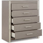 Surancha - Gray - Five Drawer Wide Chest