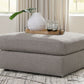 Lindon - Oversized Accent Ottoman - Smoke