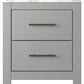 Cottonburg - Light Gray / White - Two Drawer Night Stand