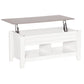 Lift Top Coffee Table with Hidden Storage - White