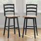 Wildenauer - Tall Swivel Barstool (Set of 2) - Brown / Black
